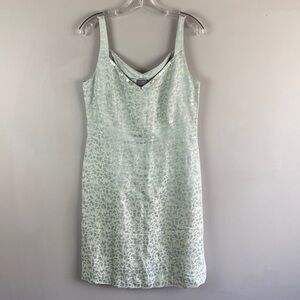 NWT Sigrid Olsen Womens Shimmer  Linen Silk Blend Sleeveless Dress Size 10 Y2K